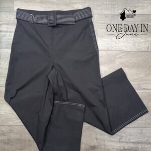 Alfani Belted Crop Wide Leg Pants Size 6